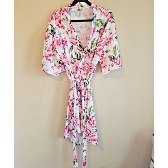 Show Me Your Mumu Robe One Size Brie Rose Bridal Wedding Shower Gift Floral - Picture 1 of 5
